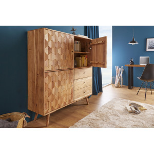 HEXAGON tömör akác szekrény INVICTA