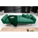 BELLEZZA modern bársony kanapé - 210cm - smaragd