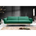 BELLEZZA modern bársony kanapé - 210cm - smaragd