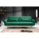 BELLEZZA modern bársony kanapé - 210cm - smaragd