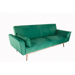 BELLEZZA modern bársony kanapé - 210cm - smaragd
