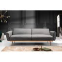 BELLEZZA modern bársony kanapé - 210cm - szürke