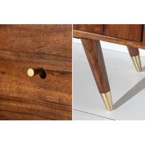 HONEYCOMB modern akác komód - 145cm