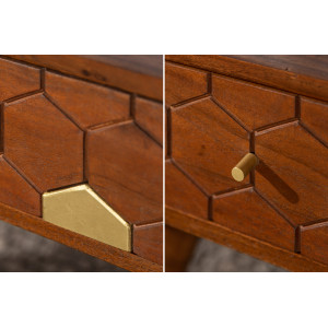 HONEYCOMB modern akác dohányzóasztal - 117cm