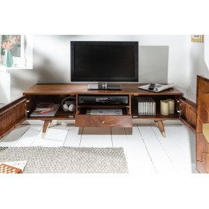 HONEYCOMB modern akác TV-szekrény - 140cm