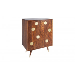 HONEYCOMB modern akác bárszekrény - 75cm