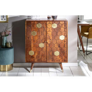 HONEYCOMB modern akác bárszekrény - 75cm INVICTA