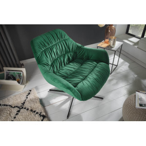 BIG DUTCH design bársony fotel - smaragd