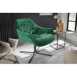 BIG DUTCH design bársony fotel - smaragd INVICTA