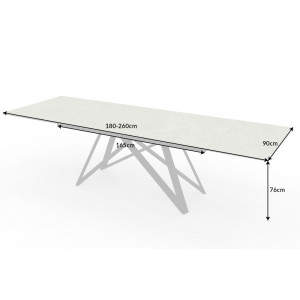 ATLAS design bővíthető étkezőasztal - beton- 180-220-260cm