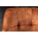 LOFT design bársony szék - barna