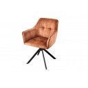 LOFT design bársony szék - barna