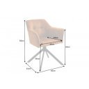 LOFT design bársony szék - sárga