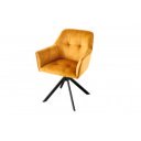 LOFT design bársony szék - sárga