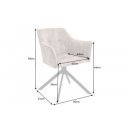 LOFT design bársony szék - pezsgő