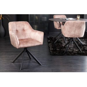 LOFT design bársony szék - pezsgő INVICTA