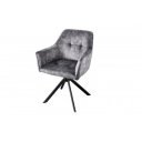 LOFT design bársony szék -szürke