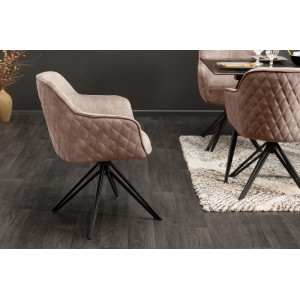 EUPHORIA design bársony szék - beige