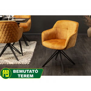 EUPHORIA design bársony szék - sárga INVICTA