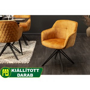 EUPHORIA design bársony szék - sárga INVICTA