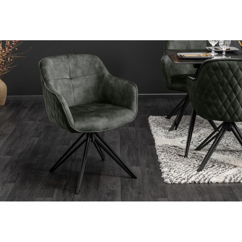 EUPHORIA design bársony szék - zöld