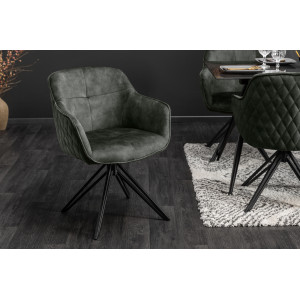 EUPHORIA design bársony szék - zöld INVICTA