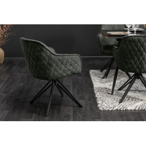 EUPHORIA design bársony szék - zöld