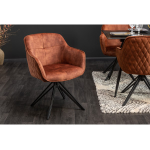EUPHORIA design bársony szék - barna