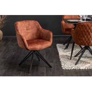 EUPHORIA design bársony szék - barna