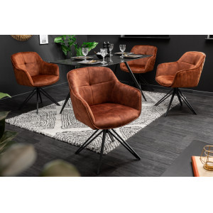 EUPHORIA design bársony szék - barna INVICTA