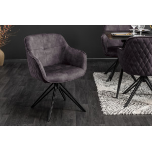 EUPHORIA design bársony szék - szürke