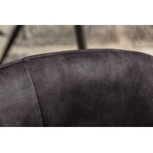 EUPHORIA design bársony szék - szürke