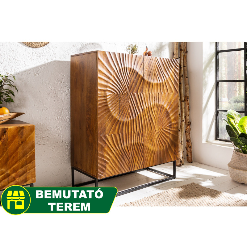 ELIXYR luxus mangófa komód - 100cm - barna