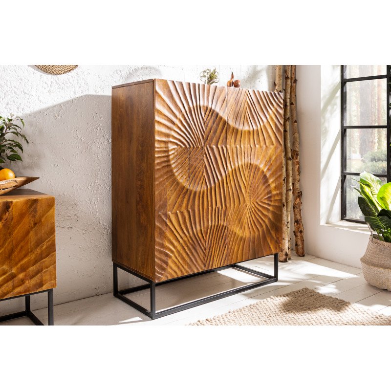 ELIXYR luxus mangófa komód - 100cm - barna