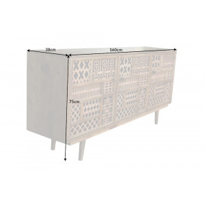 MARRAKESH design mangófa komód- 160cm