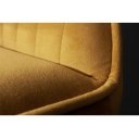 STICH design bársony bárszék - okkersárga