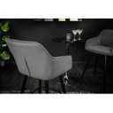 STICH design bársony bárszék - szürke