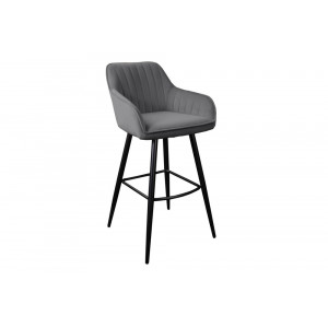 STICH design bársony bárszék - szürke