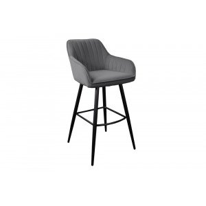 STICH design bársony bárszék - szürke