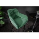 STICH design bársony bárszék - zöld