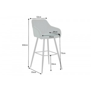 STICH design bársony bárszék - zöld