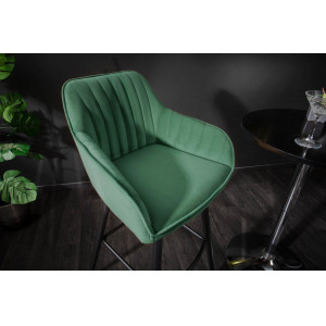 STICH design bársony bárszék - zöld