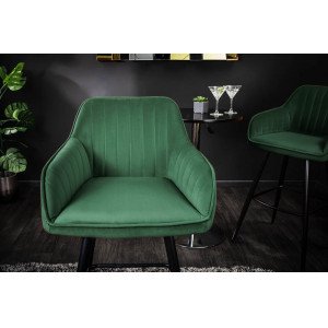 STICH design bársony bárszék - zöld