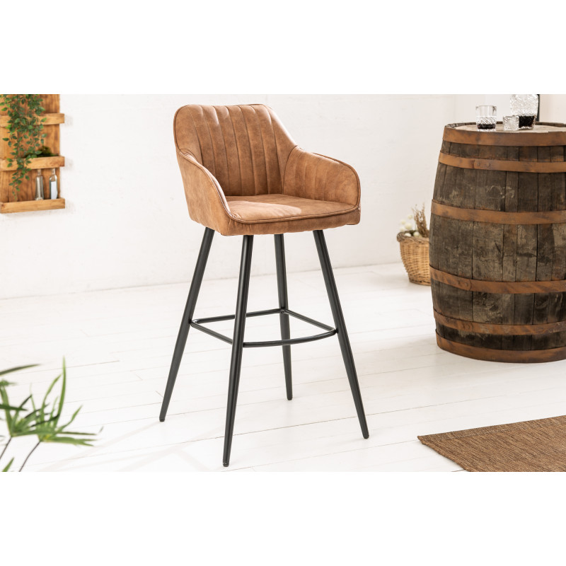 STICH design bárszék - vintage barna