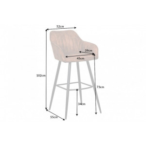 STICH design bárszék - vintage barna