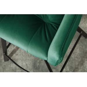 BERNARD design bársony bárszék - zöld