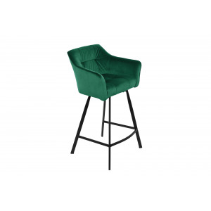 BERNARD design bársony bárszék - zöld