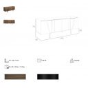 TIBIDABO exkluzív dió komód - 180cm