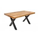 IRON CRAFT - X tömör mangófa étkezőasztal - 160/200/240cm