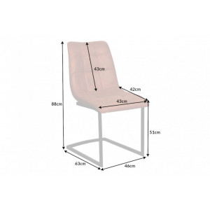 FLORIDA design szék - barna